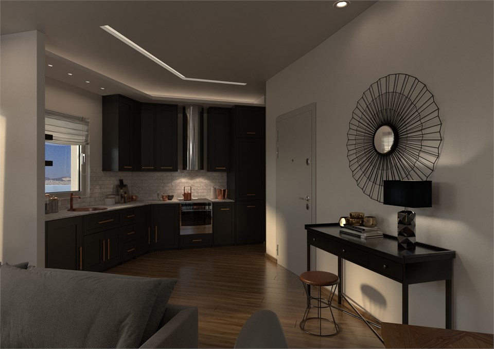 Interior design in apartment in Pireaus